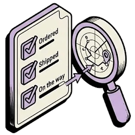 Order tracking illustration